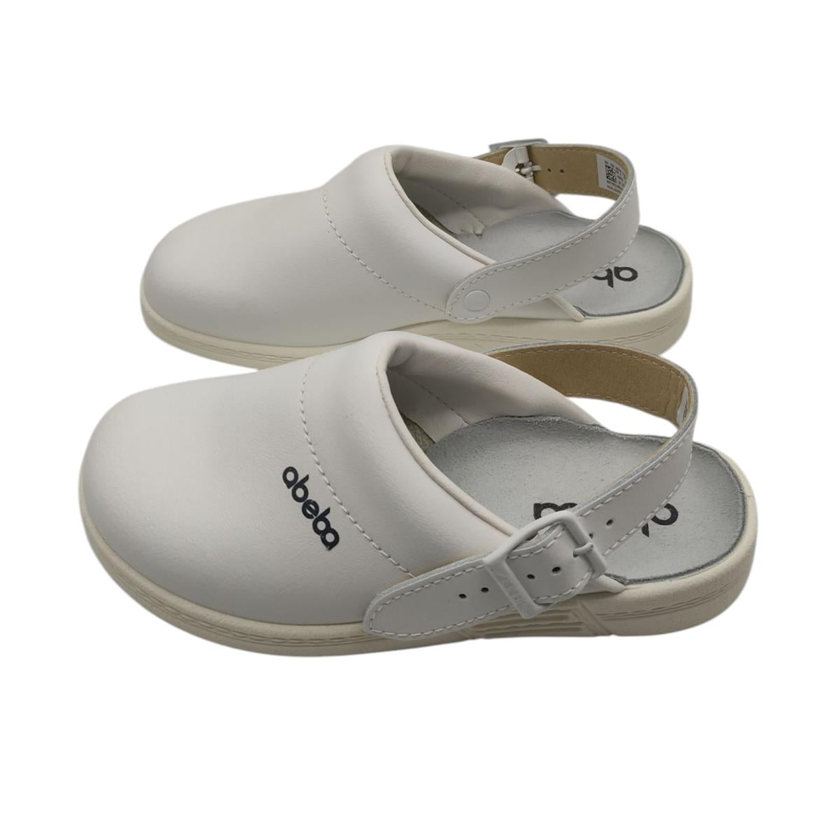 Abeba Clog 7021-38 Berufsschuh Glattleder weiß Größe 38