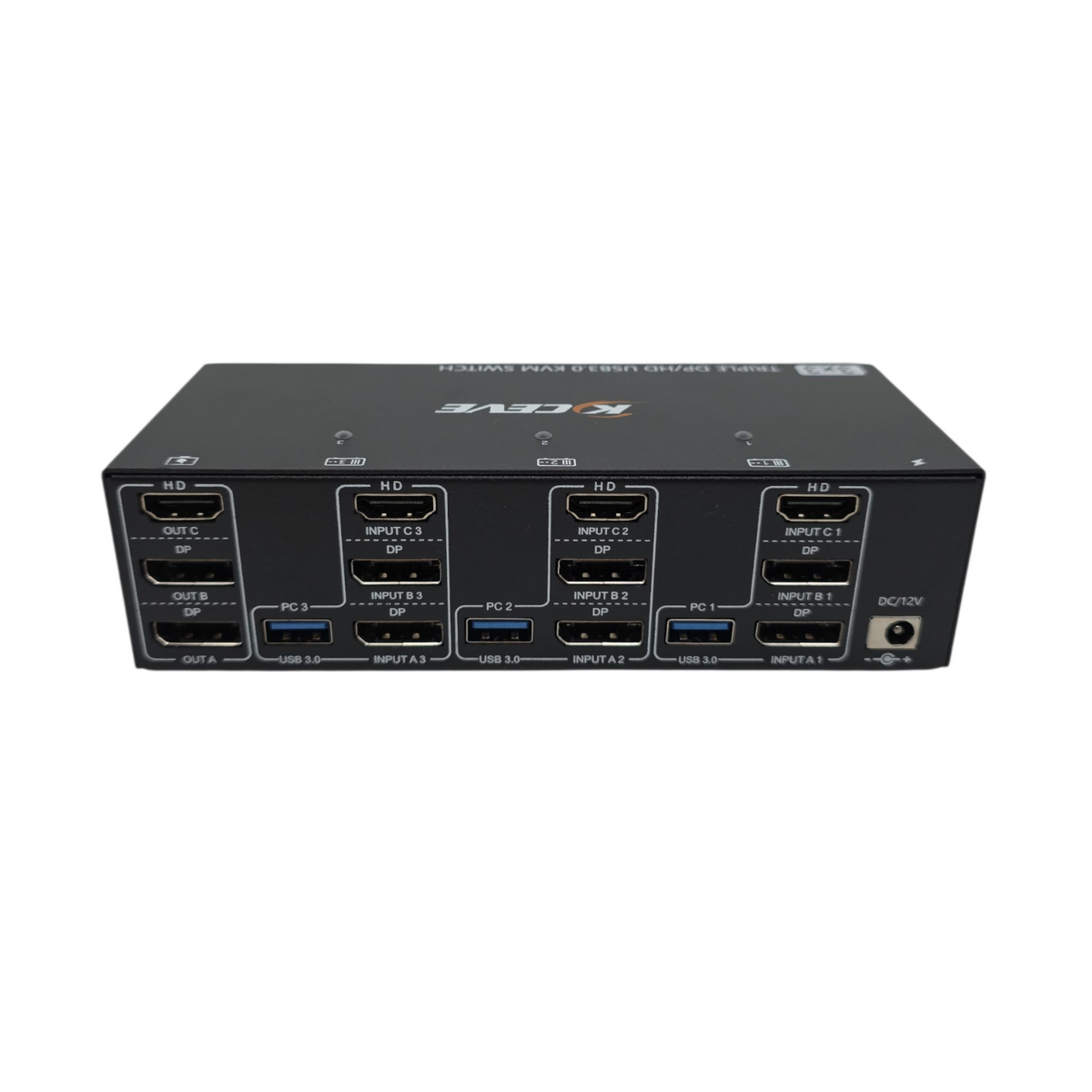 KVM Switch KVM-Switch Triple Monitor HDMI DisplayPort 4 USB3.0 3 PCs 8K 60Hz 4K 144Hz