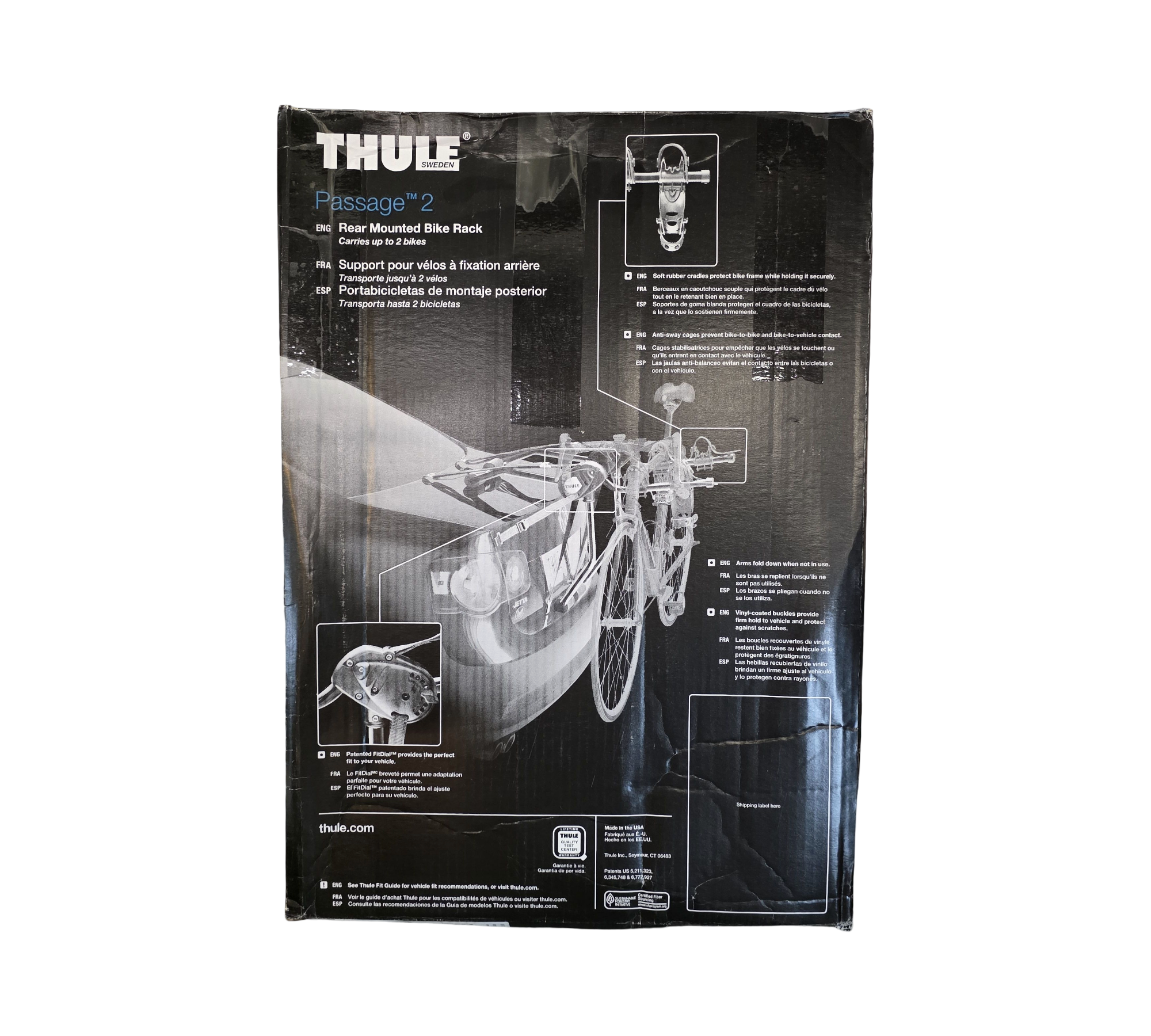 Thule 910XT Passage 2 Fahrrad-Kofferraumträger schwarz