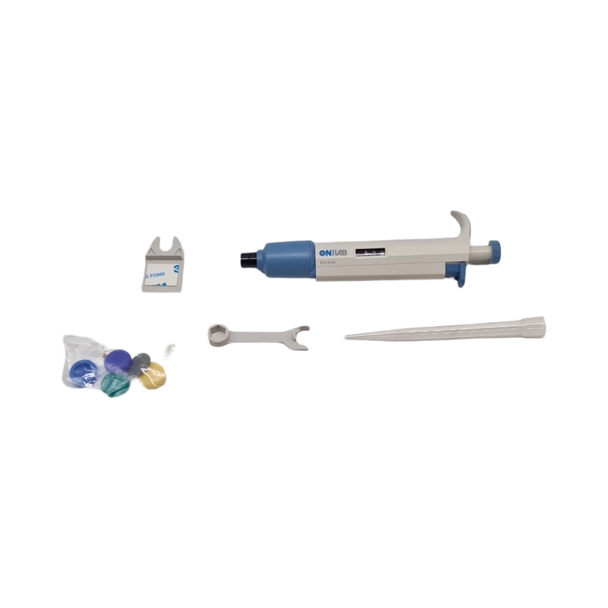 ONiLAB Einkanal-Labormikropipette einstellbares Volumen 1000-5000µl