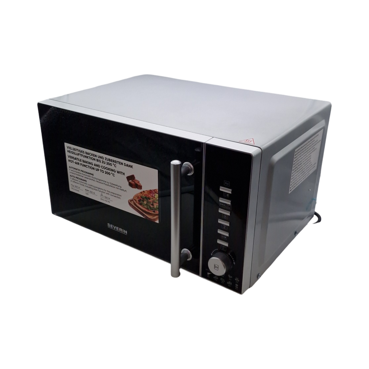 SEVERIN 3in1 Mikrowelle Minibackofen Grill Heißluftfunktion 10 Stufen Drehteller