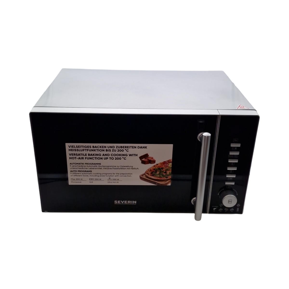 SEVERIN 3in1 Mikrowelle Minibackofen Grill Heißluftfunktion 10 Stufen Drehteller