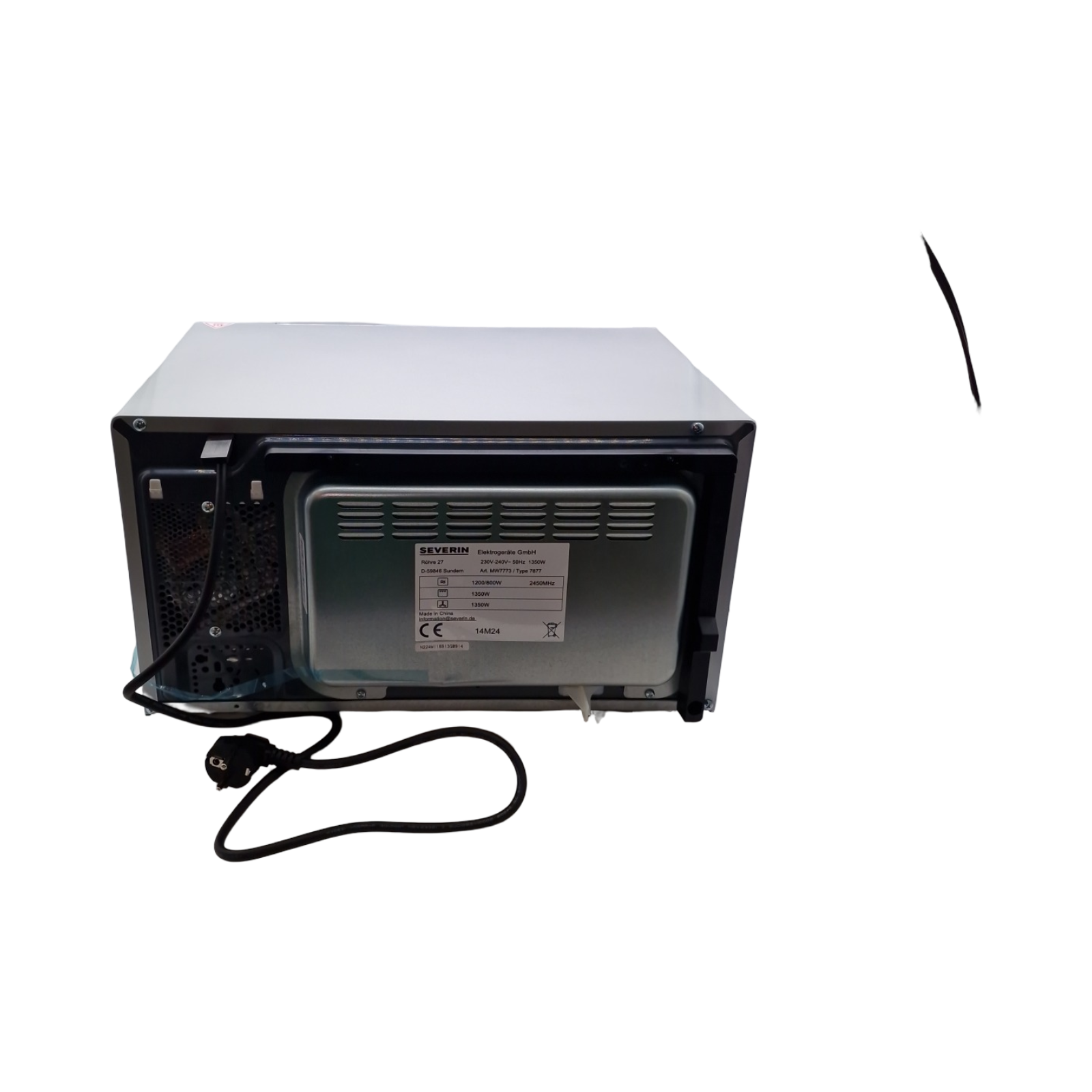 SEVERIN 3in1 Mikrowelle Minibackofen Grill Heißluftfunktion 10 Stufen Drehteller
