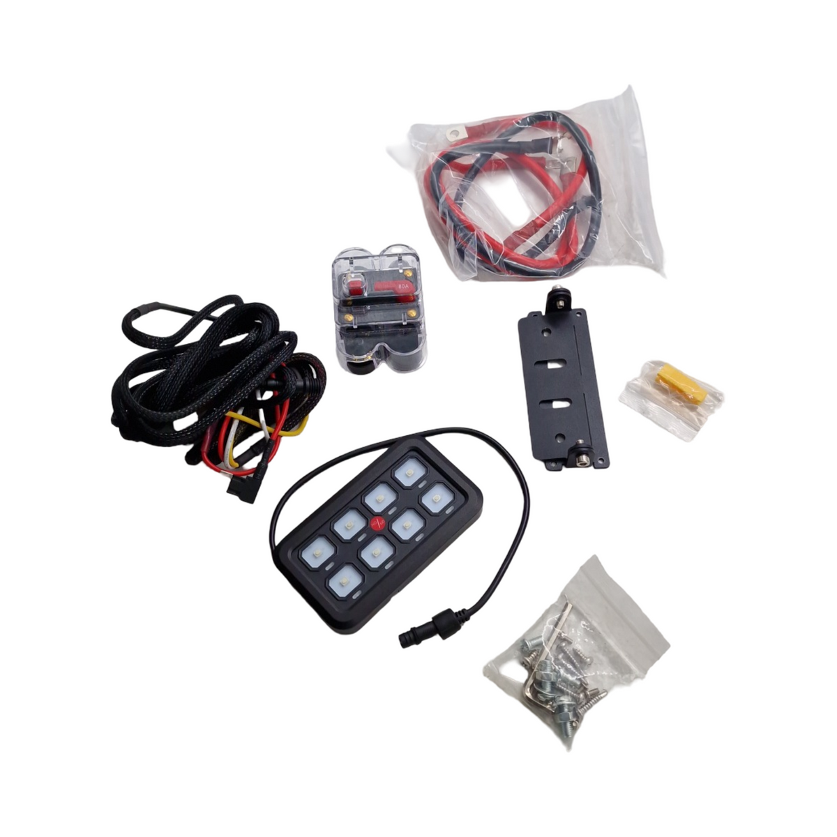 Geloo 8 Gang Schaltpanel Kit Universal dimmbar Touch RGB Sieben Farben 12V 24V