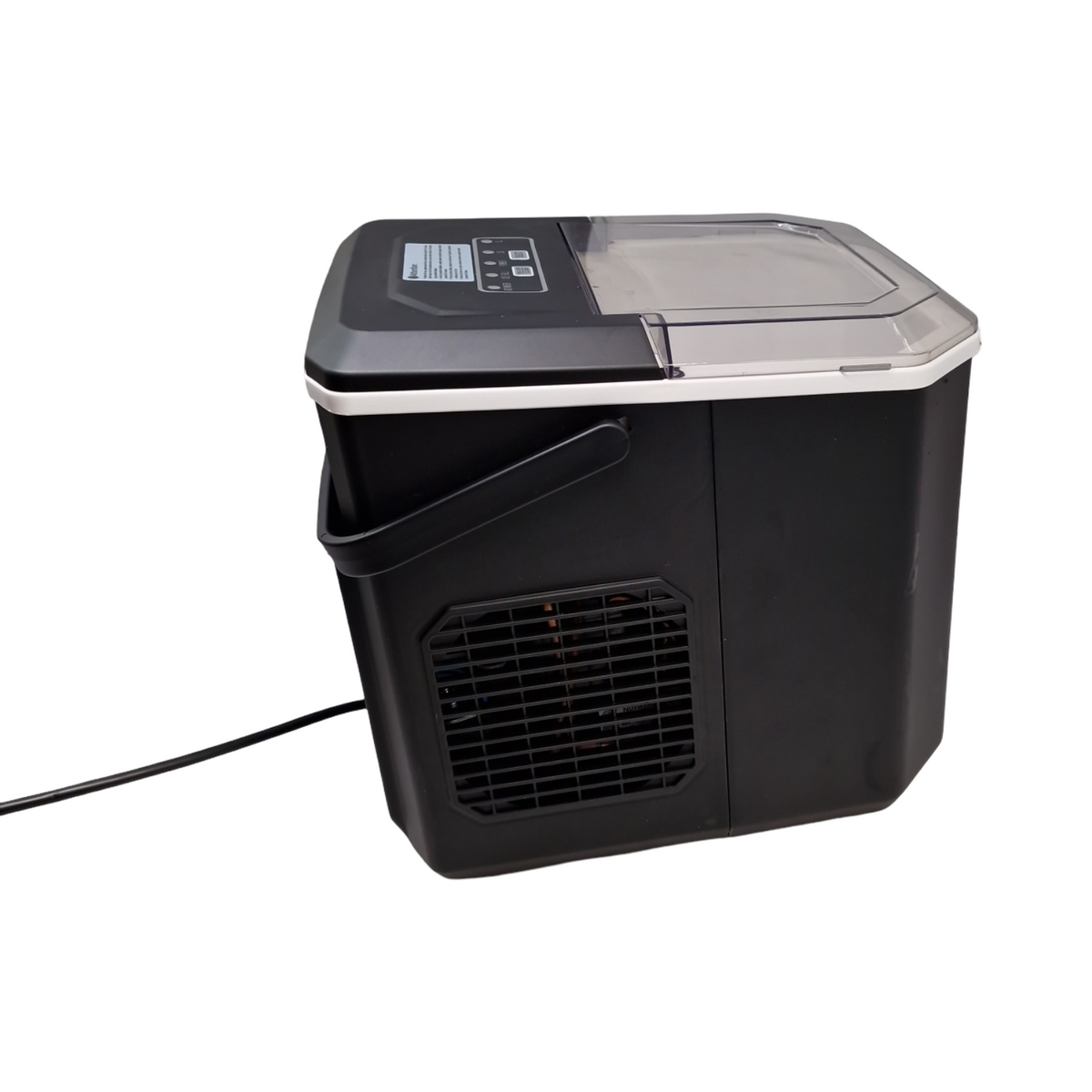EUHOMY Eiswürfelmaschine für zu Hause: 9 Würfel in 6 Minuten, selbstreinigende Eismaschine, 12 kg/24 Stunden, 2 Eiswürfelgrößen, mit Griff/Schaufel/Korb, schwarz