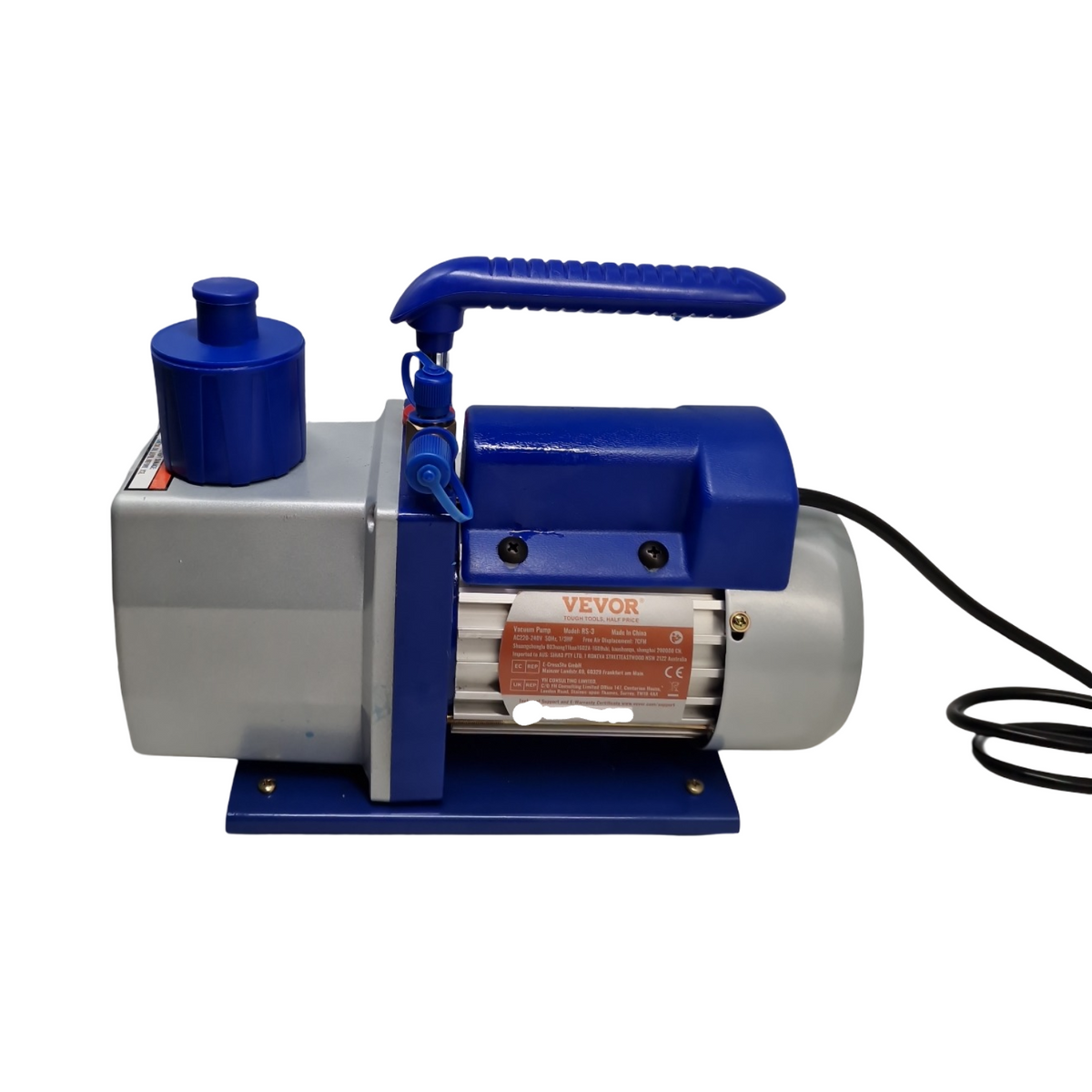 VEVOR Vakuumpumpe 7 CFM 1/2 HP Einstufig 220V 5PA Klimaanlagen-Vakuumpumpe Werkzeug Automobile Reparatur V
