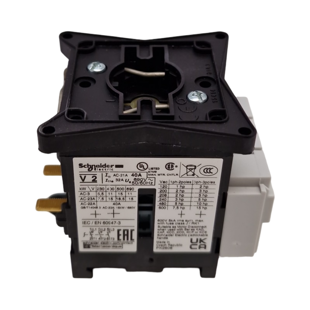 Schneider Electric VARIO Trennschalter 3-polig 40A Rot 18,5kW 690V AC Tafelmontage