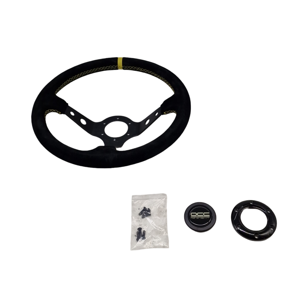 OCC MOTOR SPORT Lenkrad Offset Alcantara Schwarz 90mm 350mm Modell Track