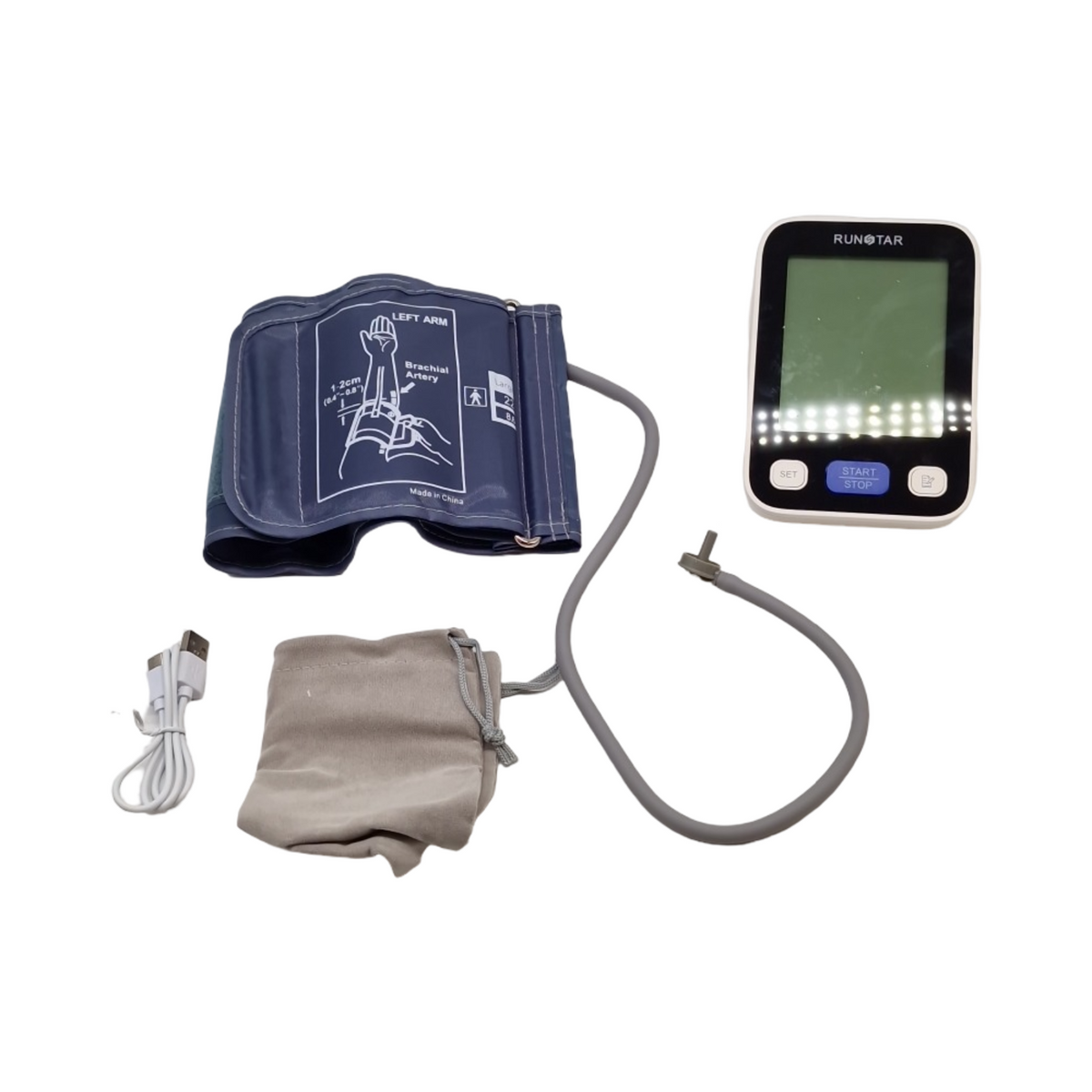 RunStar Blutdruckmessgerät Oberarm digital automatisch breite Manschette 22-42 cm Heimgebrauch