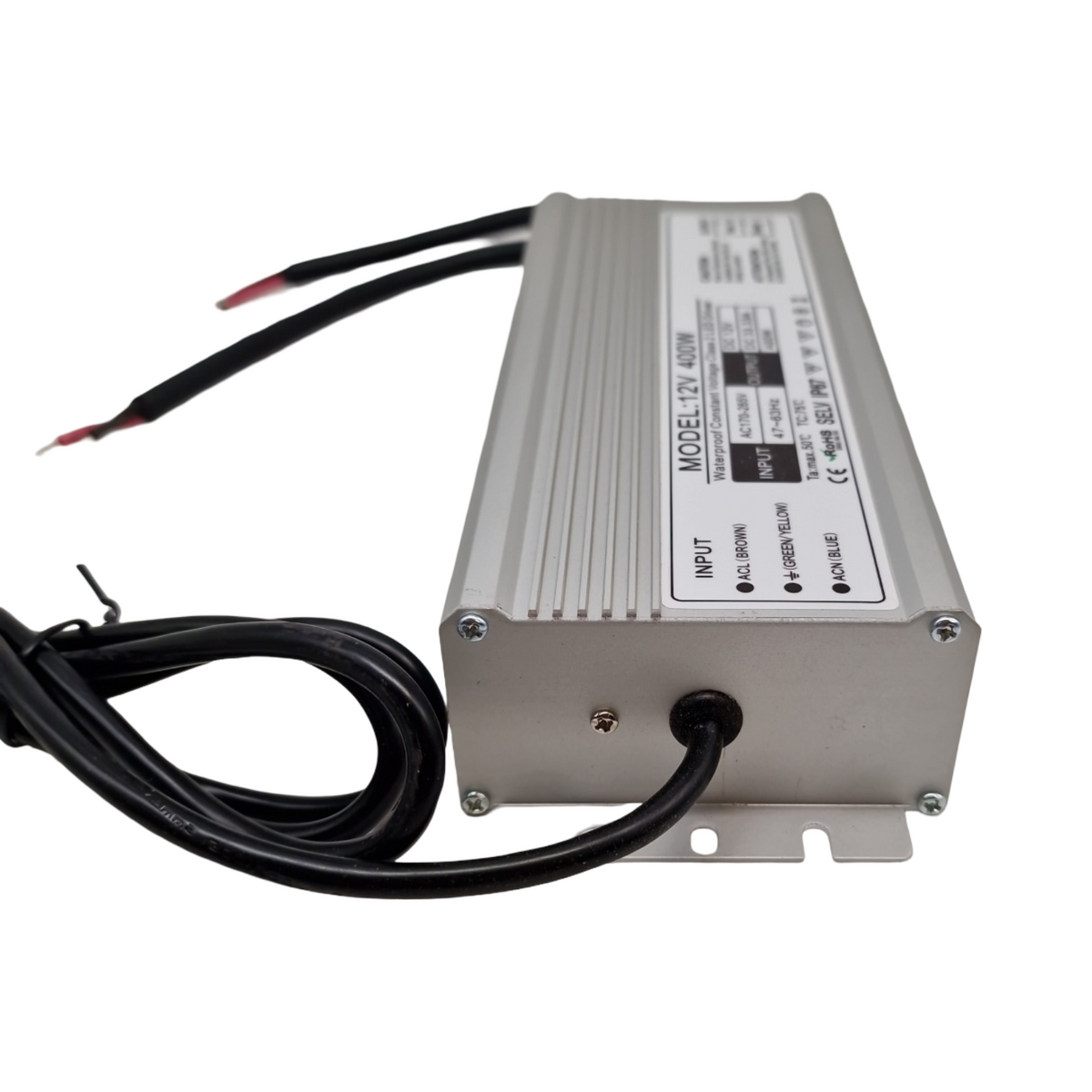 LED Transformator 12V 400W Netzteil wasserdicht IP67 mit Stecker für Außenbereich