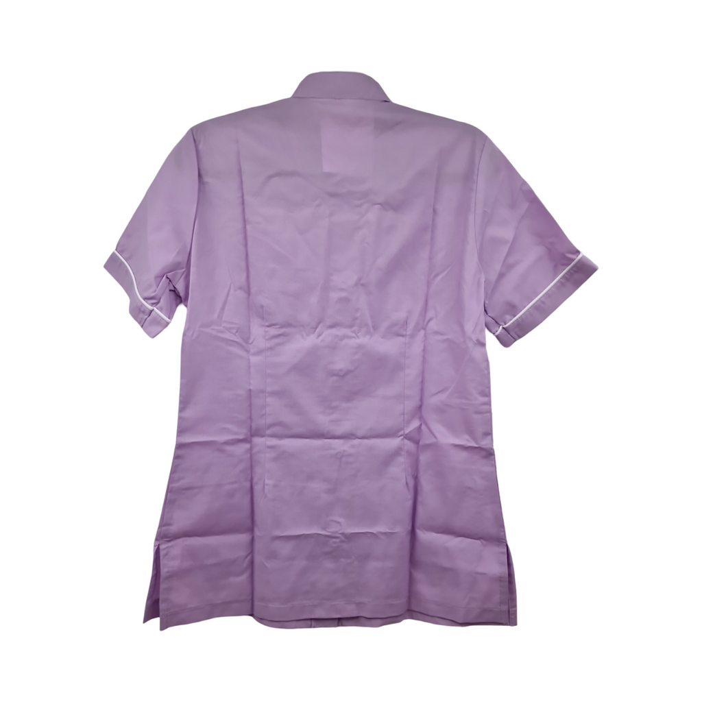 Isacco Panarea Kasack Damen Weiß Lila Polyester Baumwolle Größe S