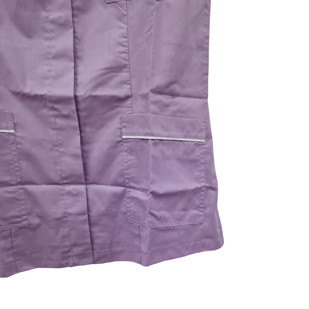 Isacco Panarea Kasack Damen Weiß Lila Polyester Baumwolle Größe S