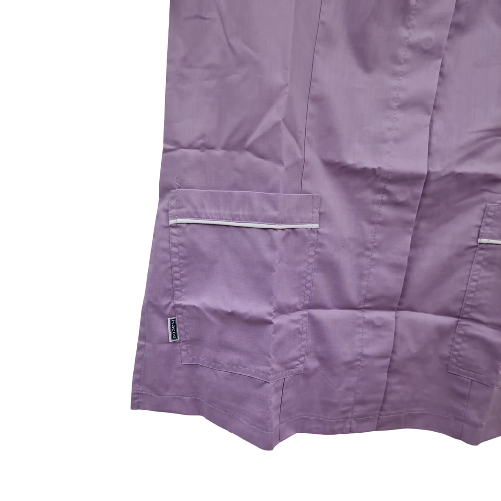 Isacco Panarea Kasack Damen Weiß Lila Polyester Baumwolle Größe S
