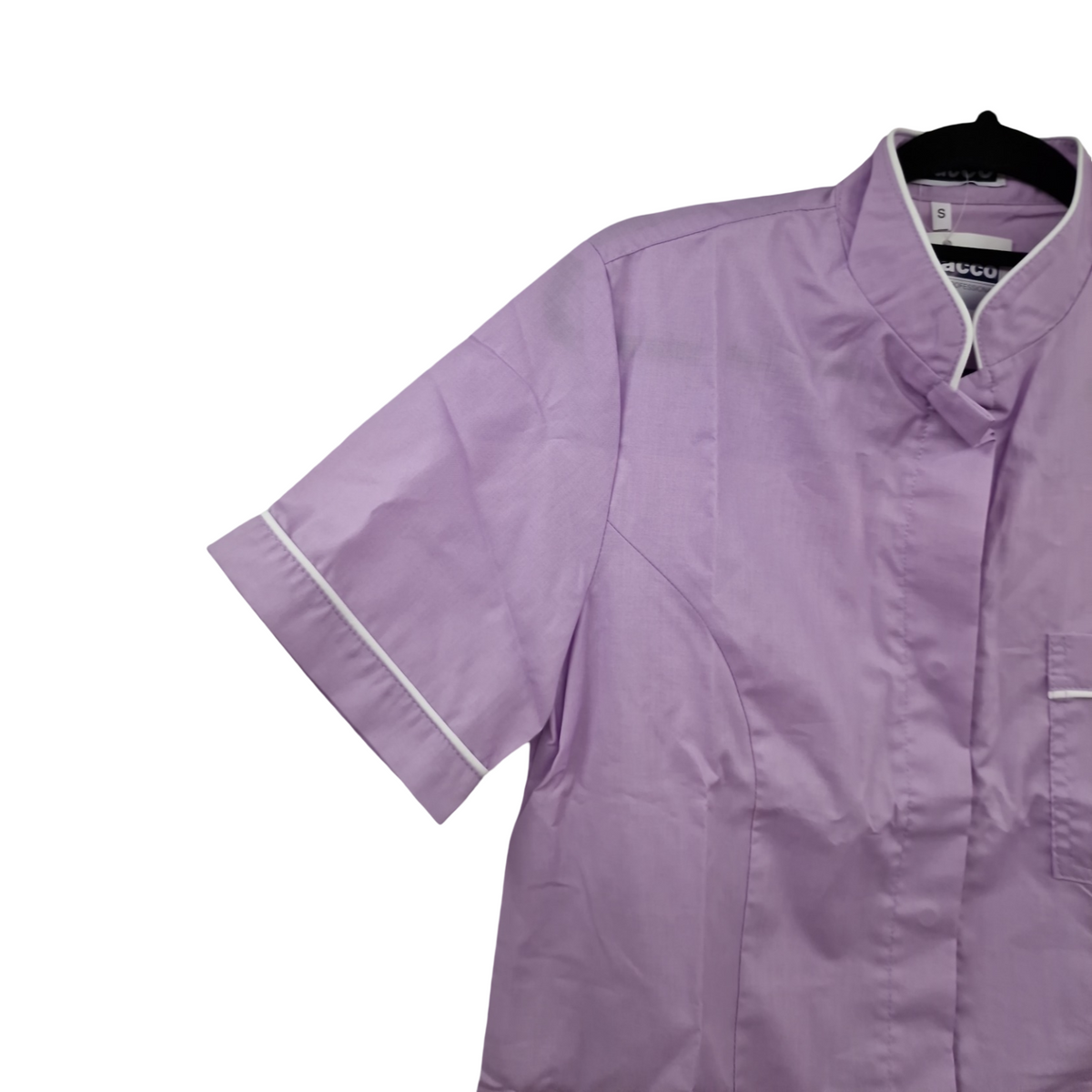 Isacco Panarea Kasack Damen Weiß Lila Polyester Baumwolle Größe S