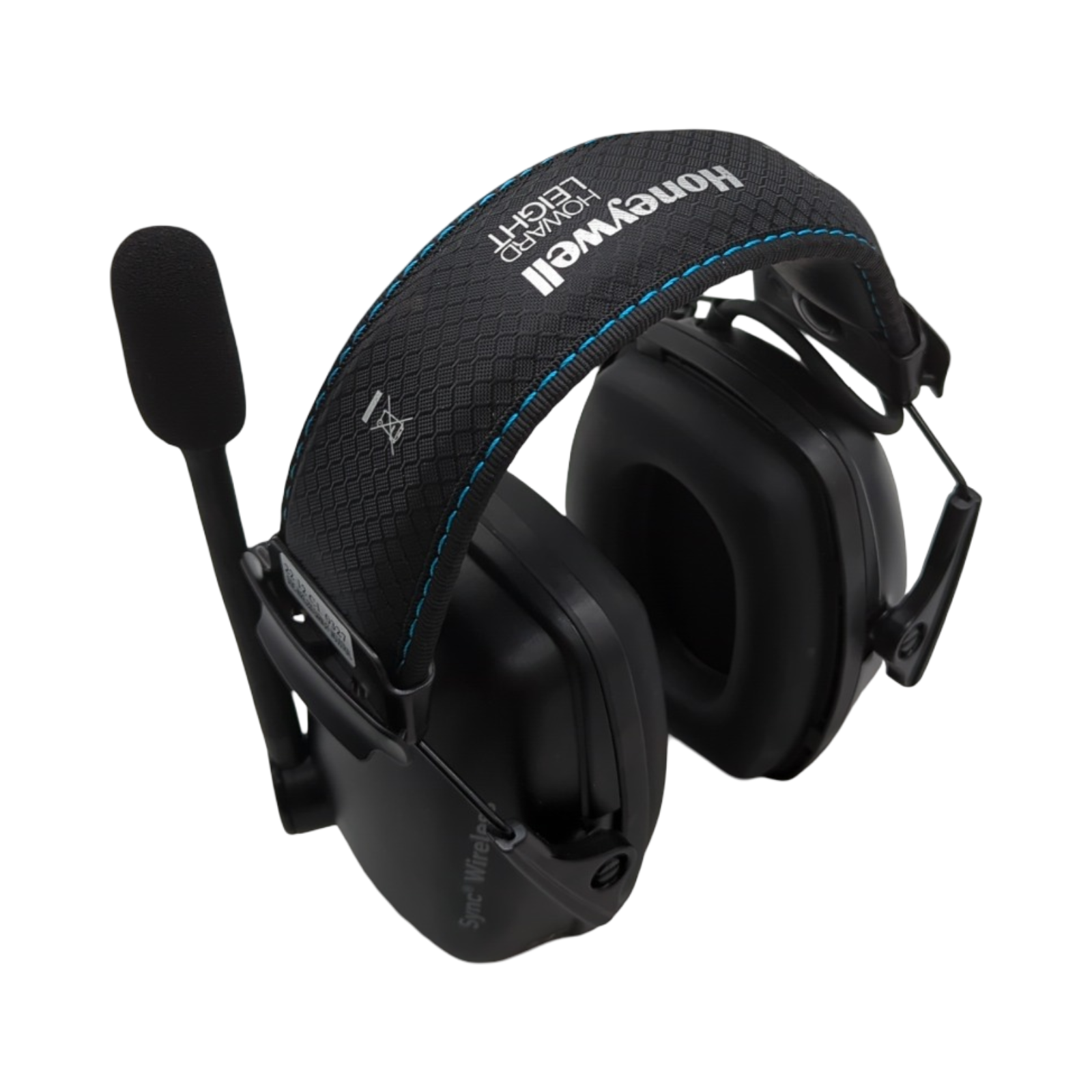 Howard Leight Sync Wireless Kapselgehörschutz kabellos Bluetooth Mikrofon Windschutz USB-Kabel schwarz