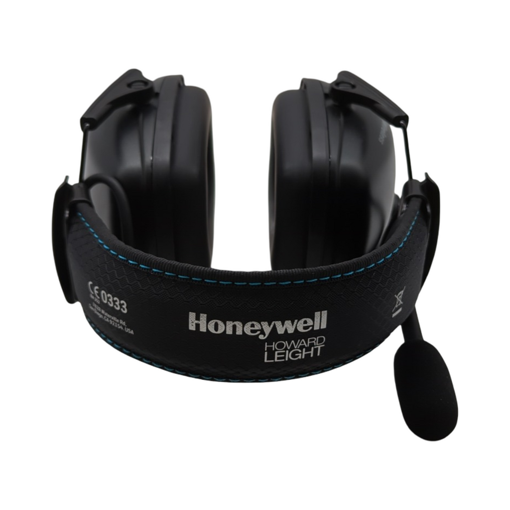 Howard Leight Sync Wireless Kapselgehörschutz kabellos Bluetooth Mikrofon Windschutz USB-Kabel schwarz