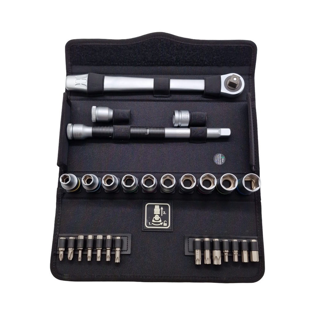 Wera 8100 SC 8 Ratschen-Set Zyklop Metal mit Umschalthebel 1/2 Zoll metrisch 28-teilig