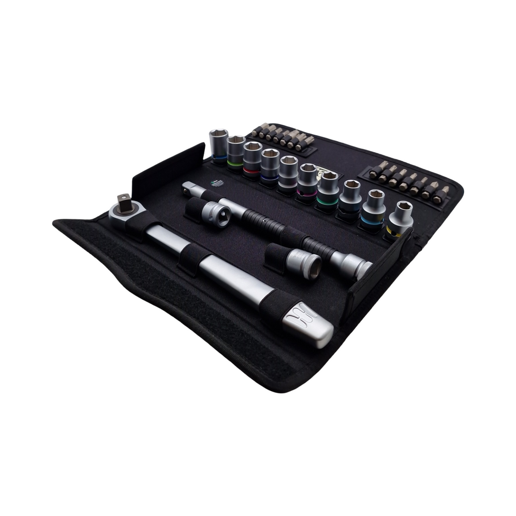 Wera 8100 SC 8 Ratschen-Set Zyklop Metal mit Umschalthebel 1/2 Zoll metrisch 28-teilig