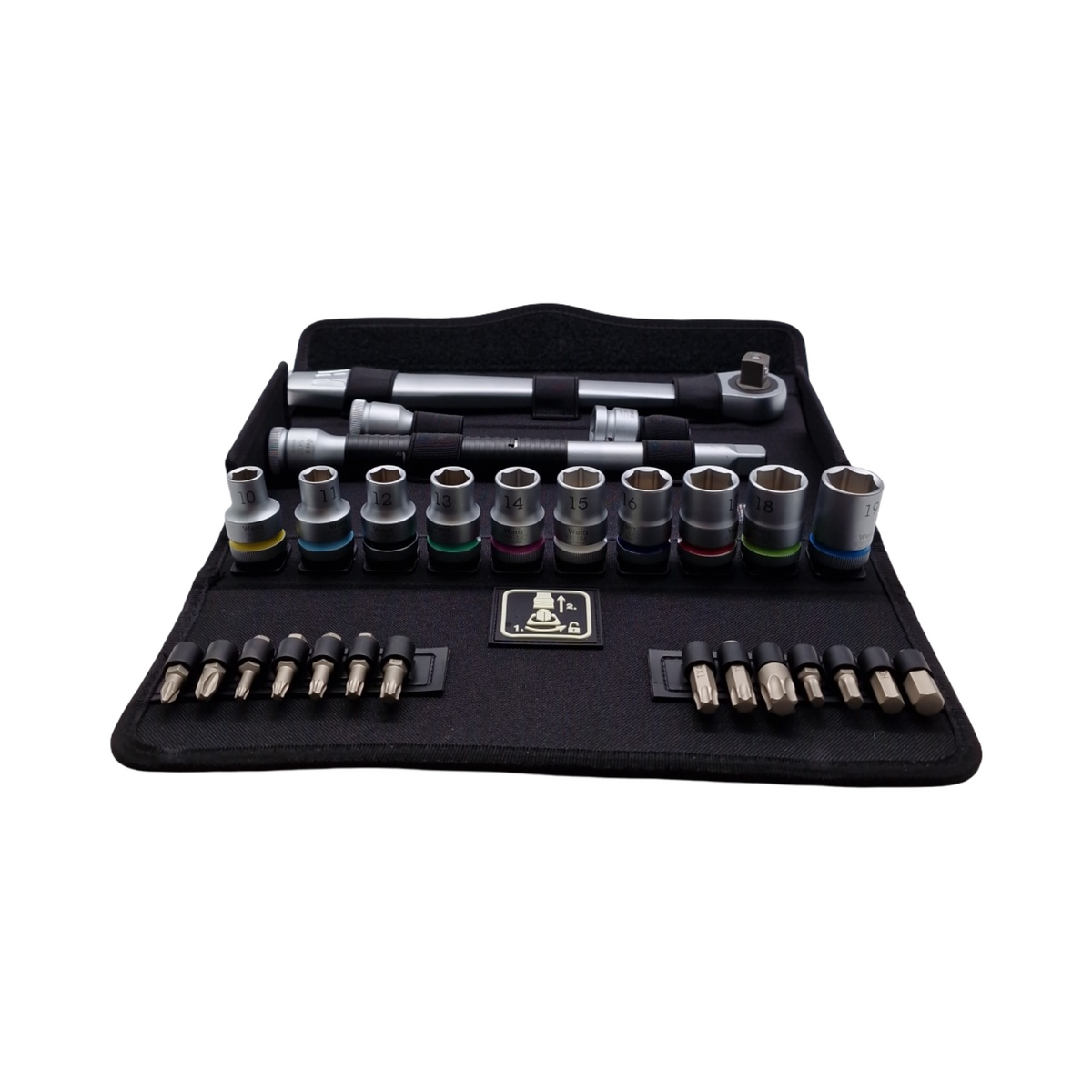 Wera 8100 SC 8 Ratschen-Set Zyklop Metal mit Umschalthebel 1/2 Zoll metrisch 28-teilig