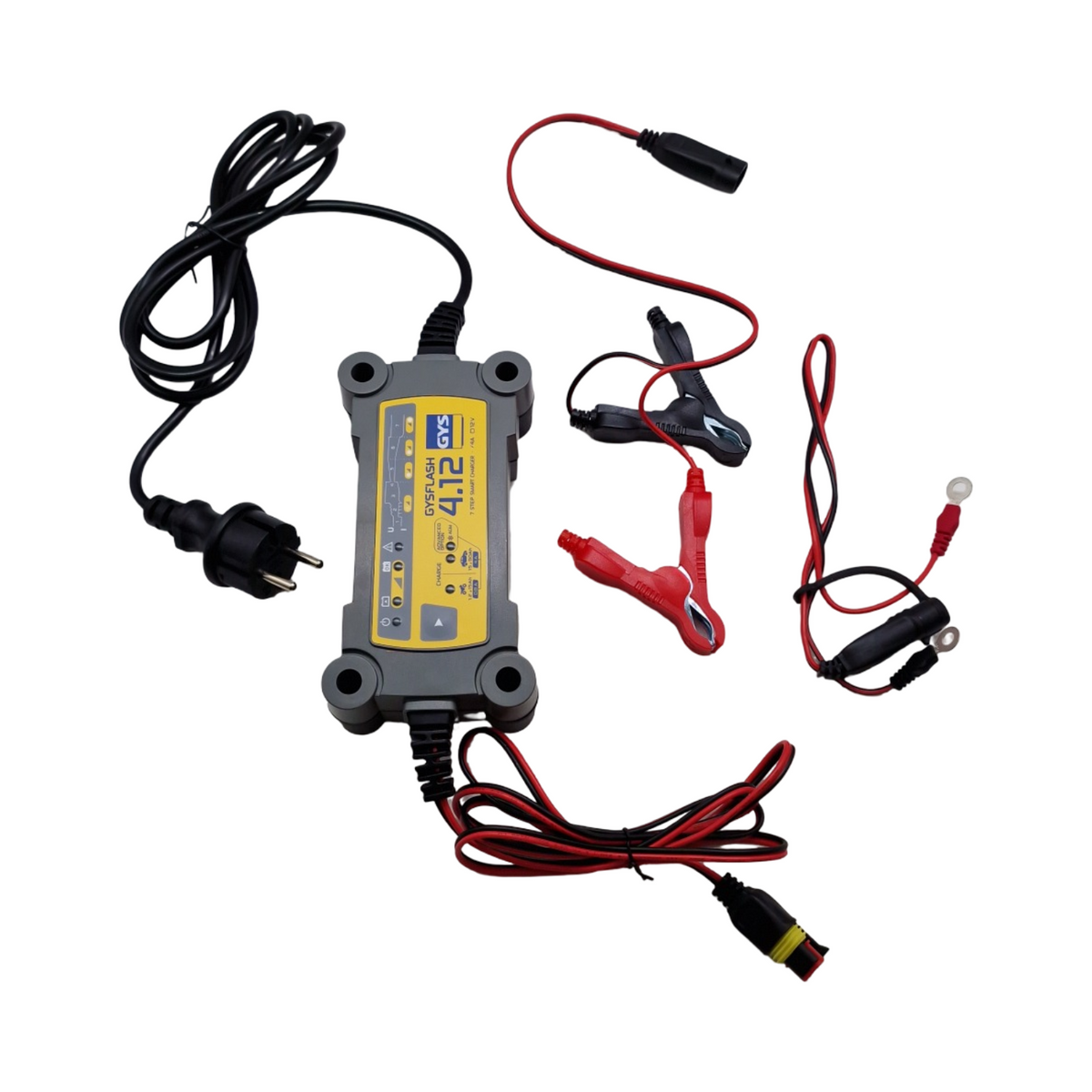 GYS GYSFLASH 4.12 Batterieladegerät 12V intelligent für PKW Motorrad Bleiakku VRLA AGM SLA Gel EFB 0,8A 4A