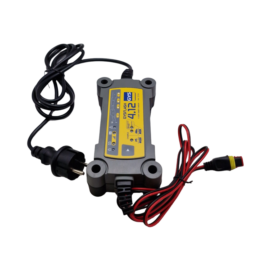 GYS GYSFLASH 4.12 Batterieladegerät 12V intelligent für PKW Motorrad Bleiakku VRLA AGM SLA Gel EFB 0,8A 4A