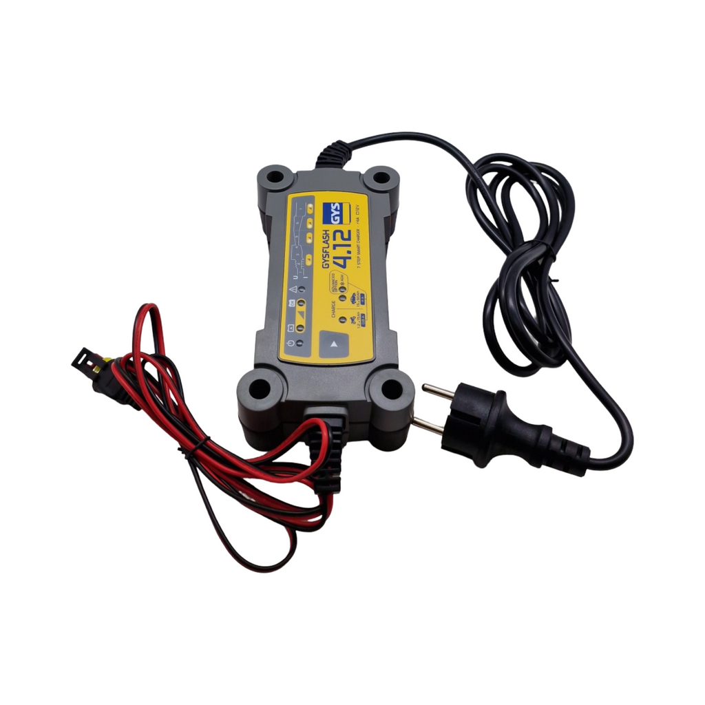 GYS GYSFLASH 4.12 Batterieladegerät 12V intelligent für PKW Motorrad Bleiakku VRLA AGM SLA Gel EFB 0,8A 4A