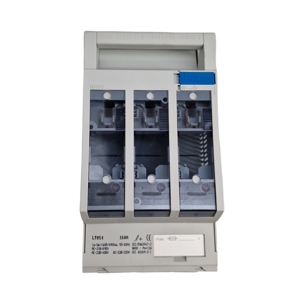 Hager Sicherungslasttrenner NH00 3x160A LT054 Sicherungslasttrenner NH00,3x160A LT054 3250614200540 Hager
