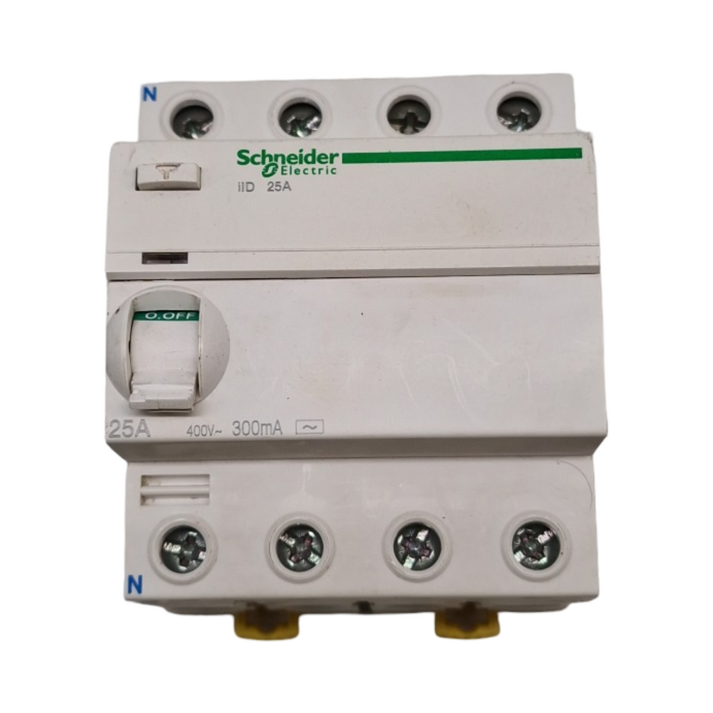 Schneider Electric a9z05425 Fehlerstromschutzschalter 4-polig 25A 300mA AC Schneider Electric a9z05425 Fehlerstromschutzschalter, 4P, 25 300 mA, AC