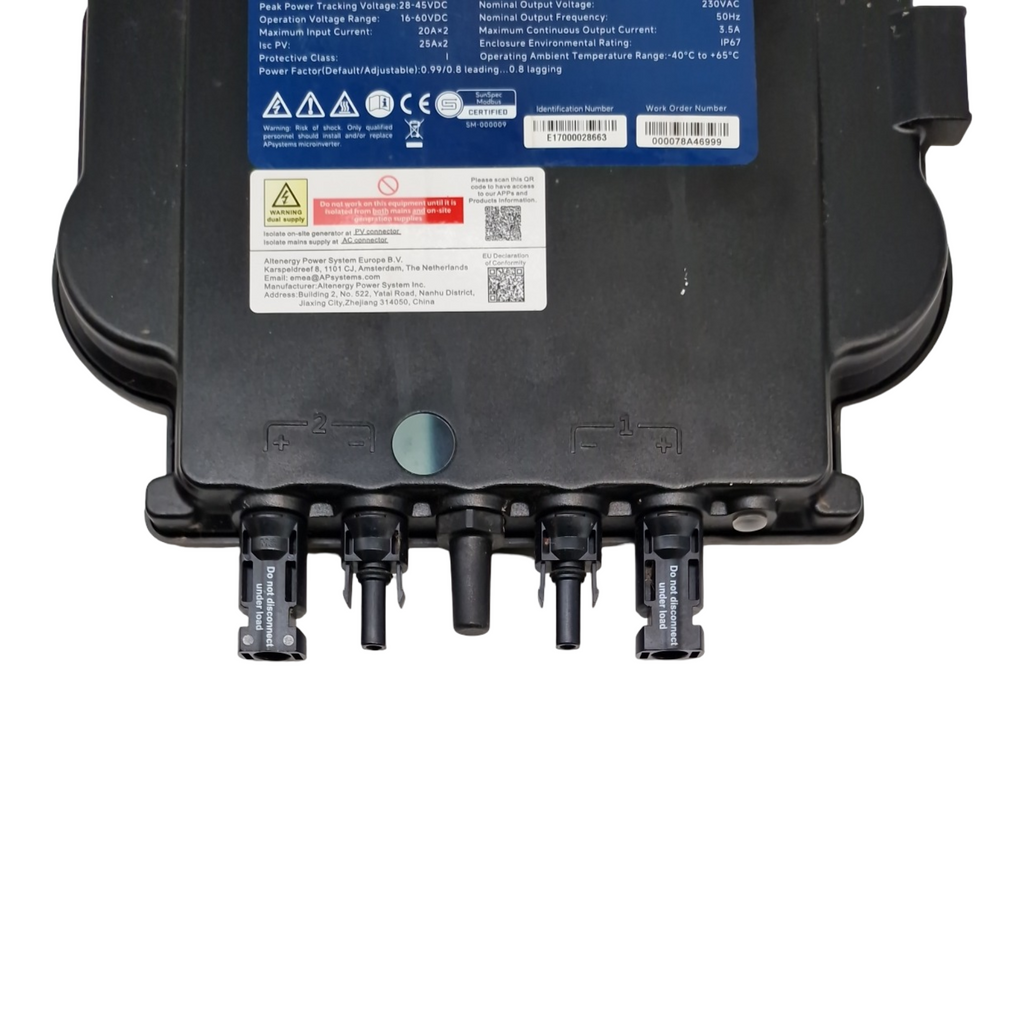 APsystems EZ1-M Mikrowechselrichter 800W WLAN Bluetooth PV VDE zertifiziert Plug Play für Balkonkraftwerk APsystems EZ1-M 800W Mikrowechselrichter mit WLAN Bluetooth, PV VDE Zertifiziert, Plug Play Wechselrichter ideal für Balkonkraftwerk