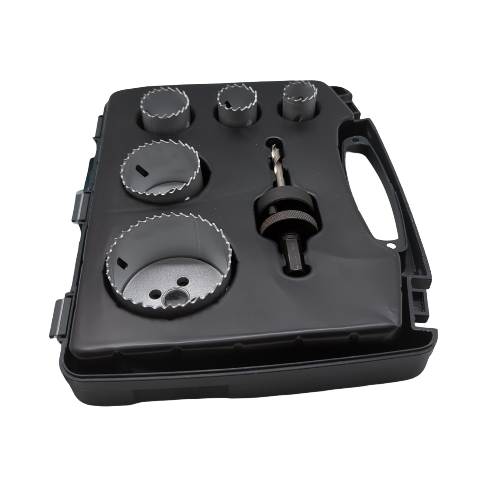 wolfcraft Bi-Metall Lochsägeneinsatz-Set 6-teilig für Metalle Kunststoffe Holz Trockenbaumaterialien Ø 25-68 mm