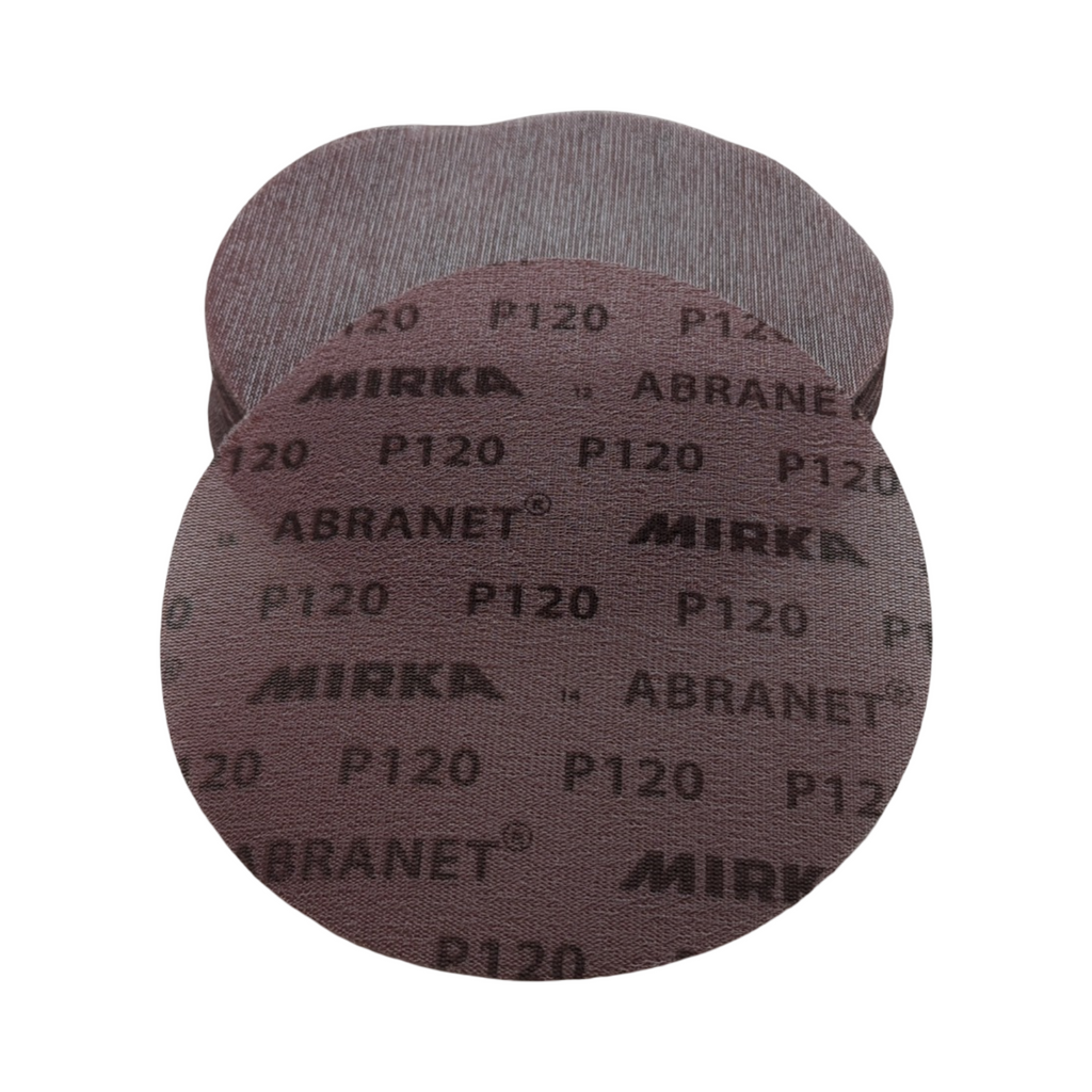 Mirka Abranet Schleifscheiben 225mm Klett P120 Set 25 Stück für Holz Spachtel Lack Kunststoff