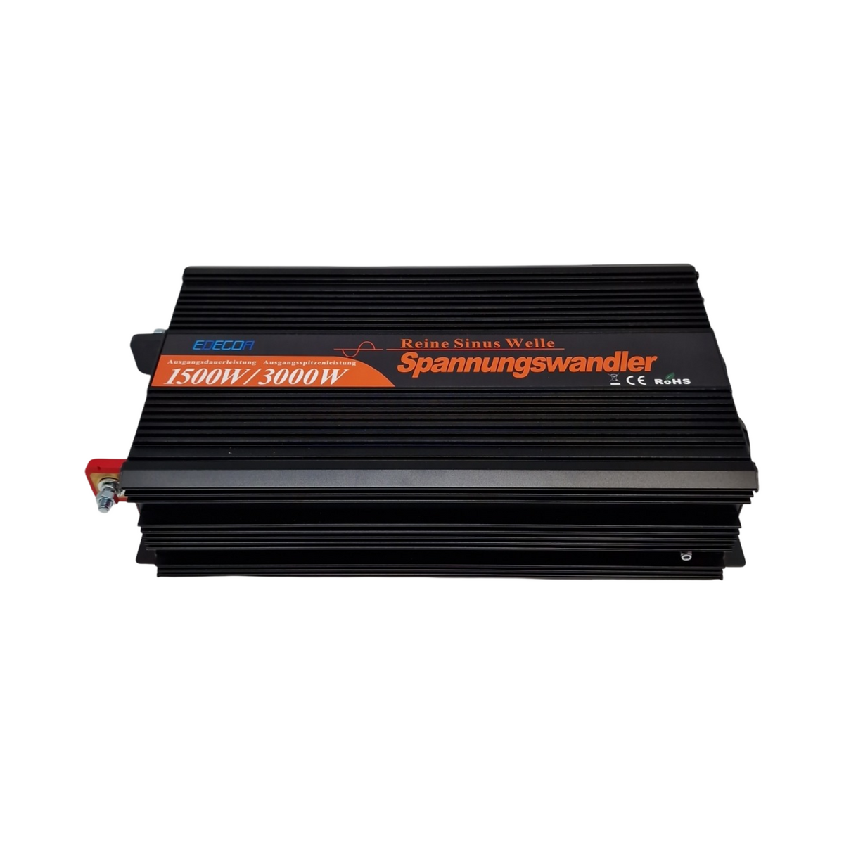 EDECOA Wechselrichter 1500W Reiner Sinus 12V auf 230V Spannungswandler Fernbedienung 3000W Spitzenleistung für Wohnmobil Boot Solar