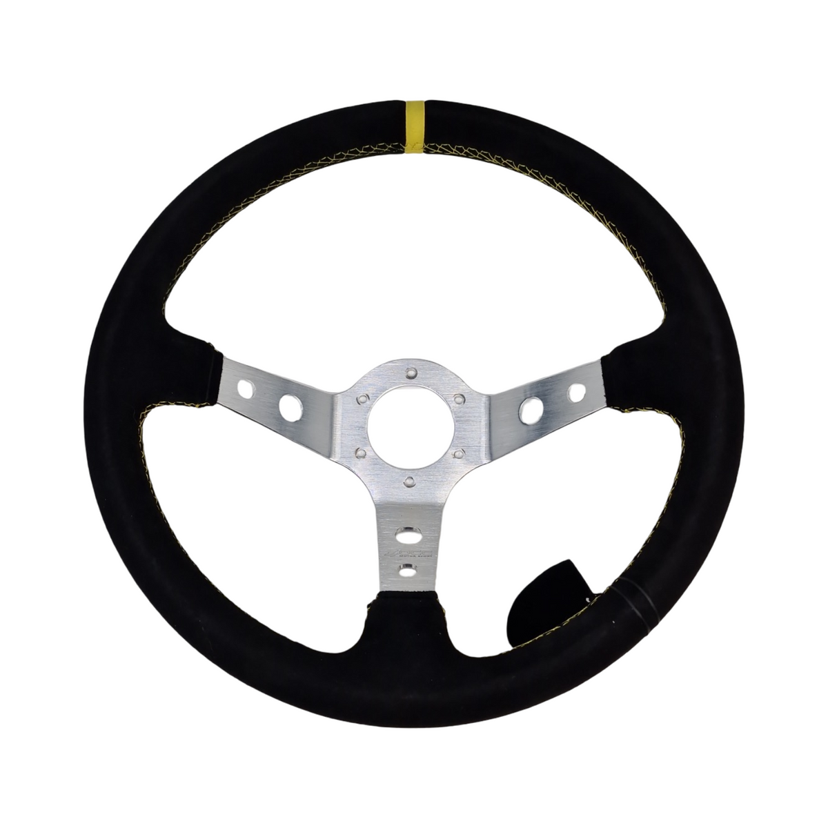 OCC Motorsport Track Lenkrad Alcantara Silberne Speichen 90mm Tiefe 350mm