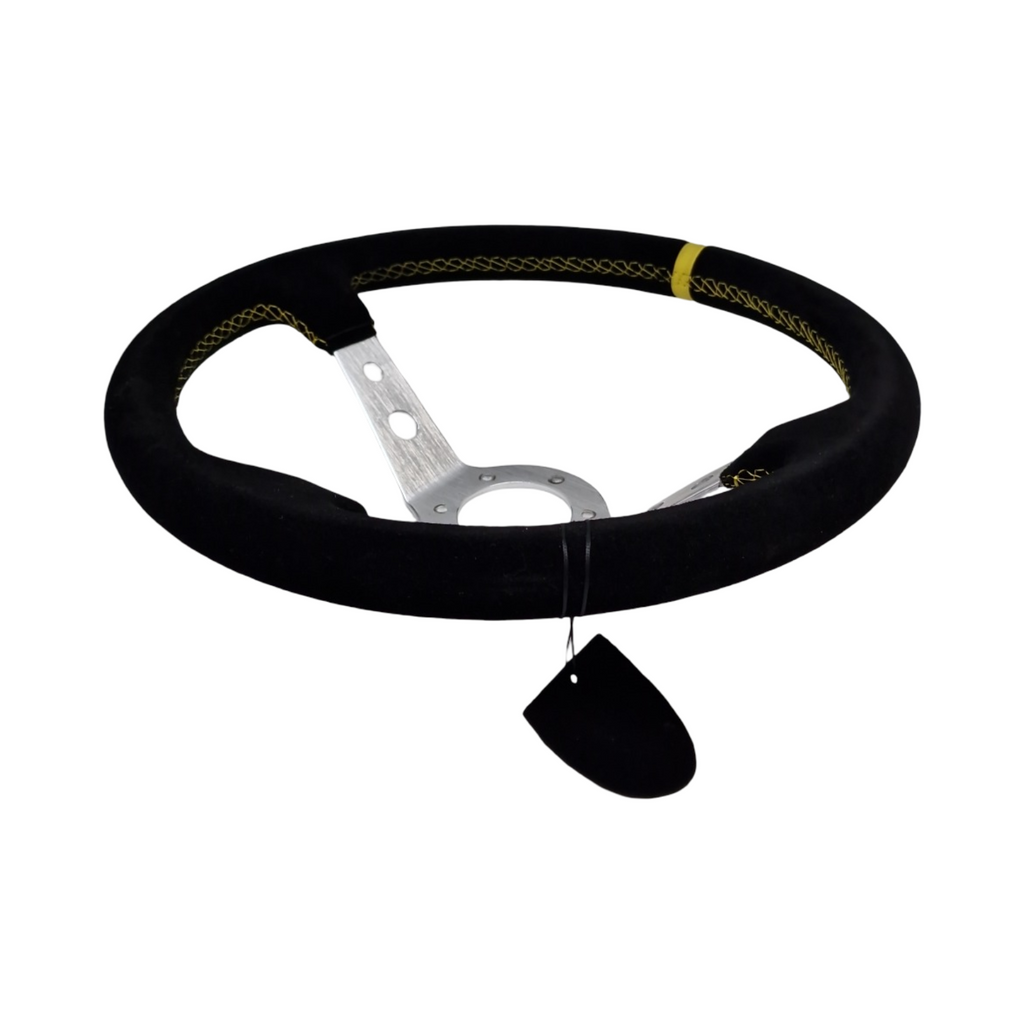 OCC Motorsport Track Lenkrad Alcantara Silberne Speichen 90mm Tiefe 350mm