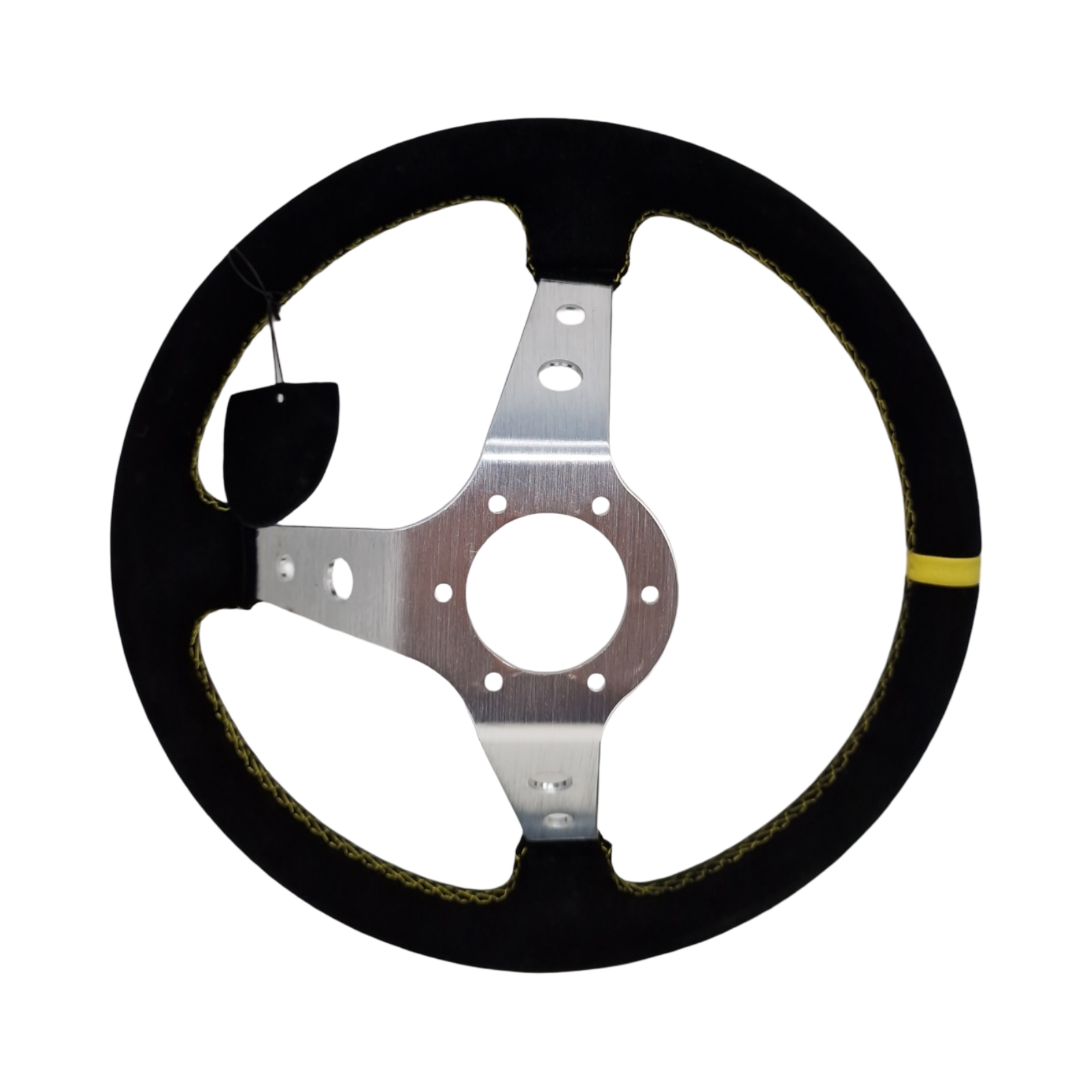 OCC Motorsport Track Lenkrad Alcantara Silberne Speichen 90mm Tiefe 350mm
