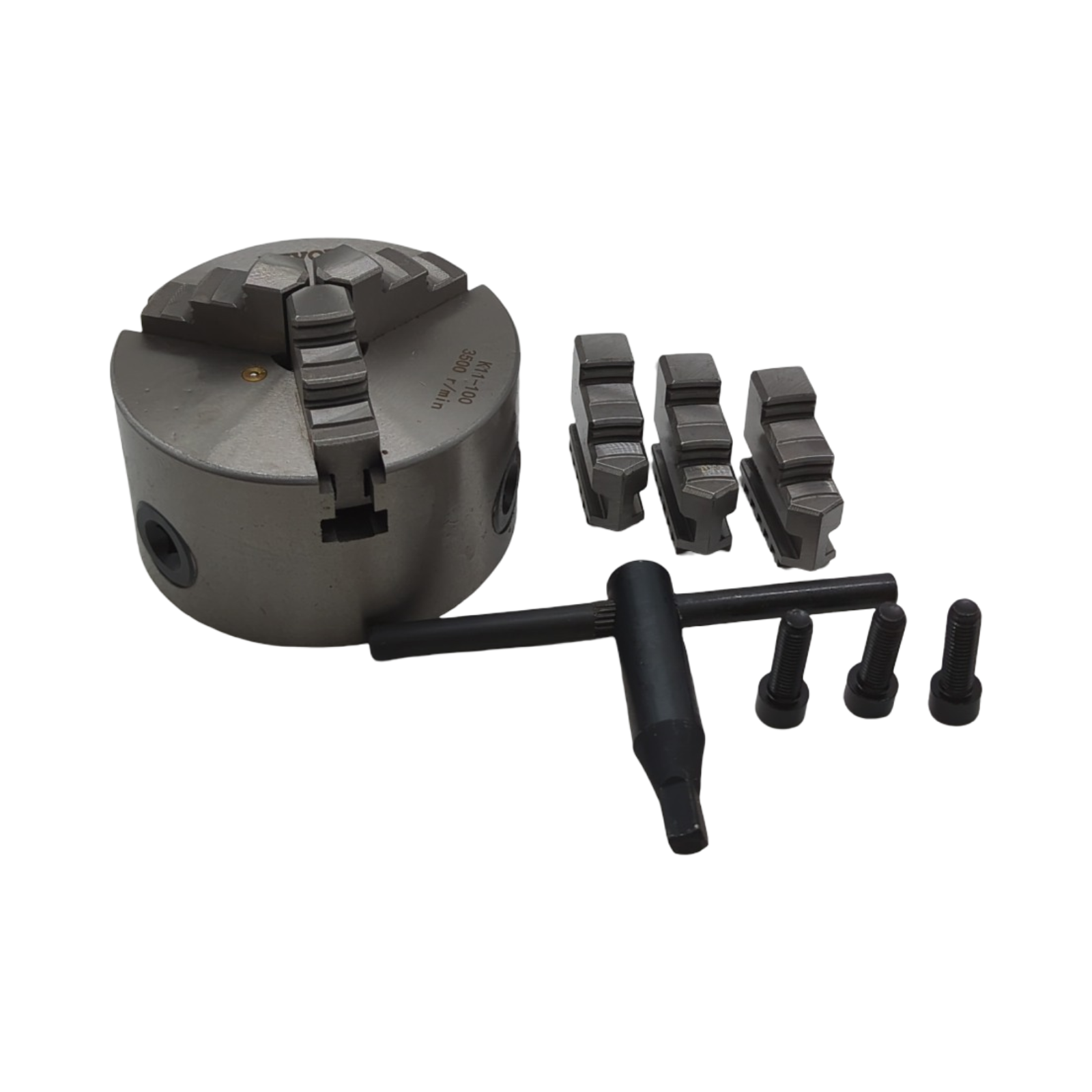 VEVOR K11-100 Drehfutter 100mm 3-Backen selbstzentrierend Gusseisen für Metallbearbeitung