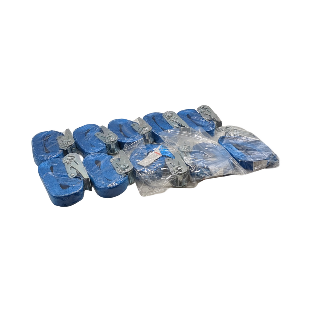 Spanngurte mit Ratschenschloss 6m x 25mm Blau 800kg DIN EN 12195-2 10 Stück