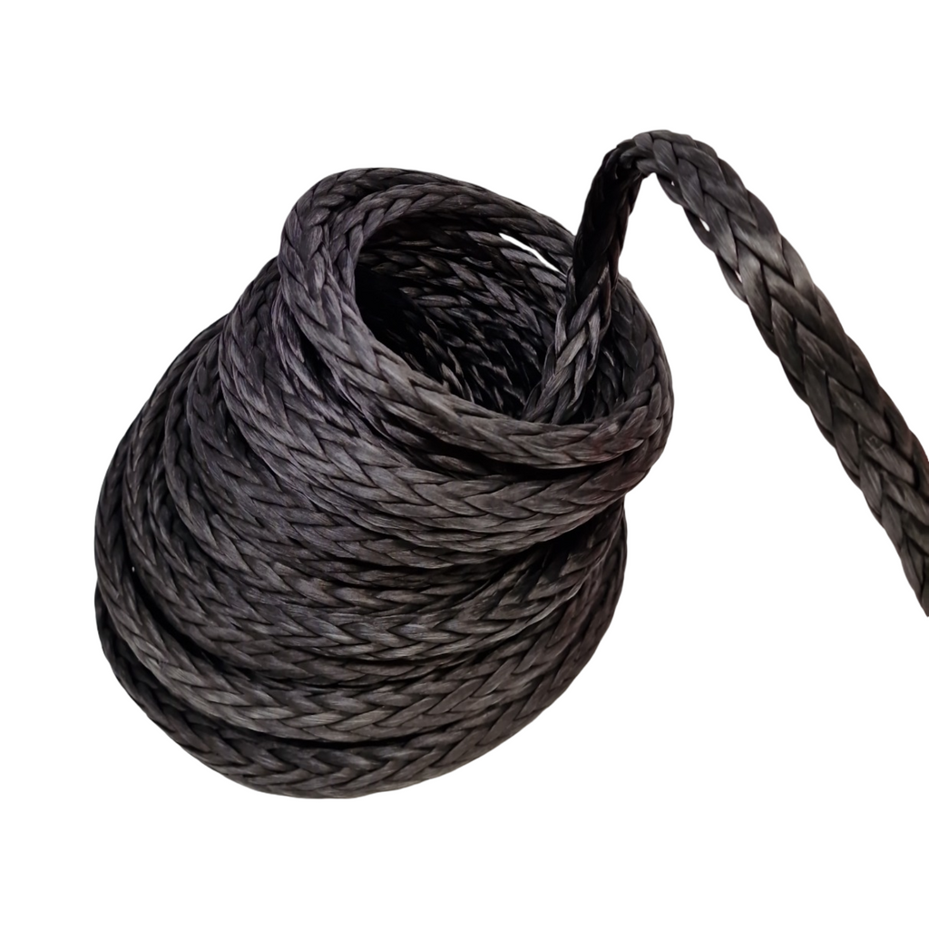 VEVOR Corde de Treuil Seil 12,7mm x 28,0m Synthétique mit Schutzmanschette, geschmiedeter Treuilhaken, Tr...