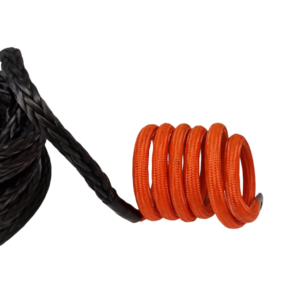 VEVOR Corde de Treuil Seil 12,7mm x 28,0m Synthétique mit Schutzmanschette, geschmiedeter Treuilhaken, Tr...