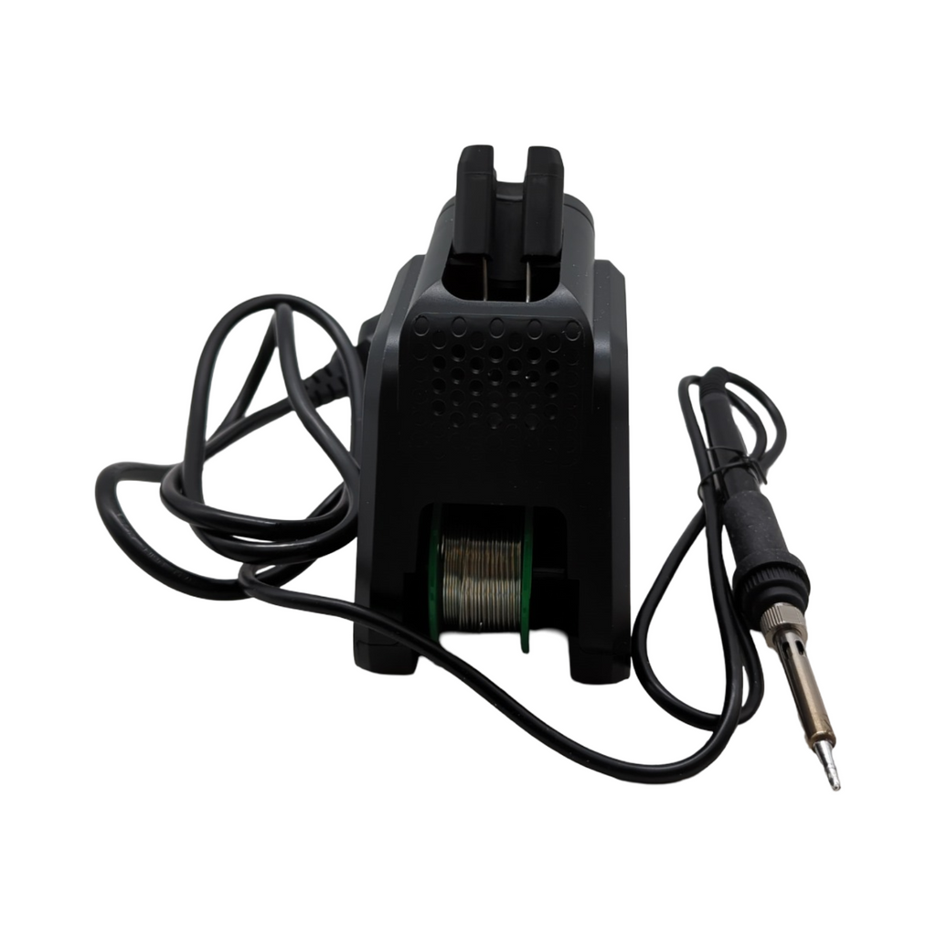 VEVOR Lötstation 80W Lötkolben Digitalanzeige mit 2 helfenden Händen 5 Lötspitzen Lötdrahtspender bleifreies Lötmittel Lötsauger Pinzette a...