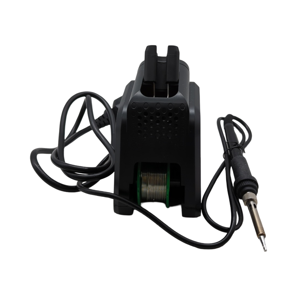 VEVOR Lötstation 80W Lötkolben Digitalanzeige mit 2 helfenden Händen 5 Lötspitzen Lötdrahtspender bleifreies Lötmittel Lötsauger Pinzette a...