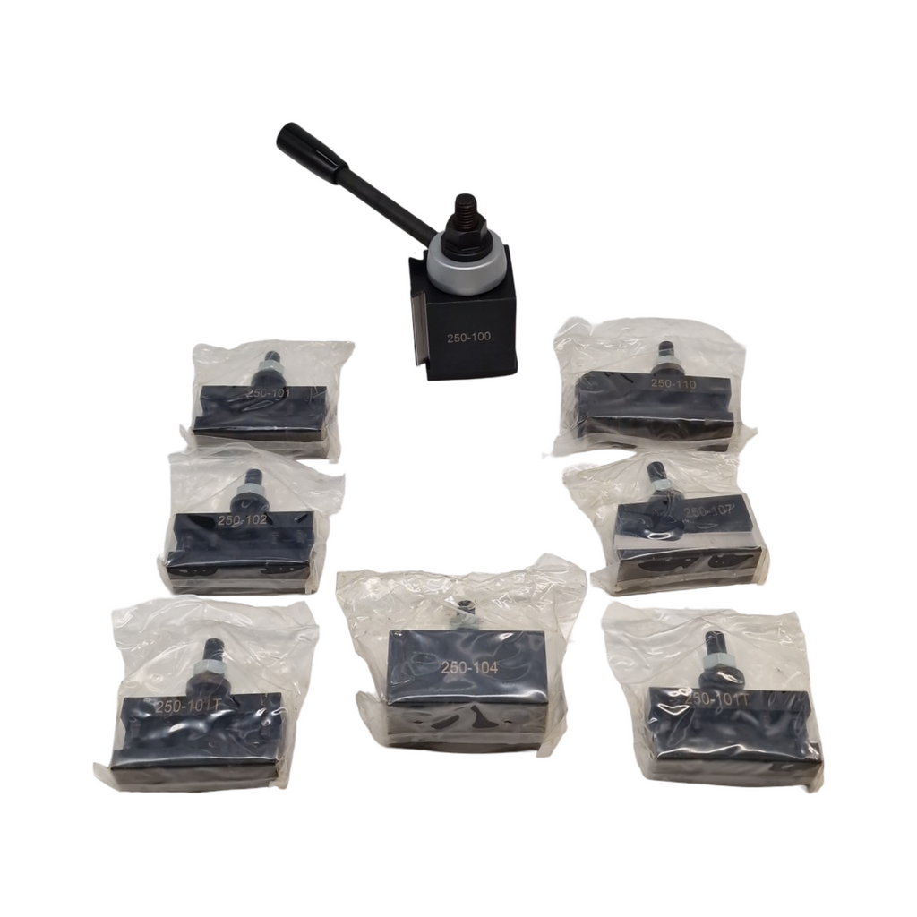 VEVOR Schnellwechsel-Werkzeughalter-Set 8-teilig Stahlhalter für Mini-Drehmaschinen und Metalldrehmaschinen 152,4-305 mm