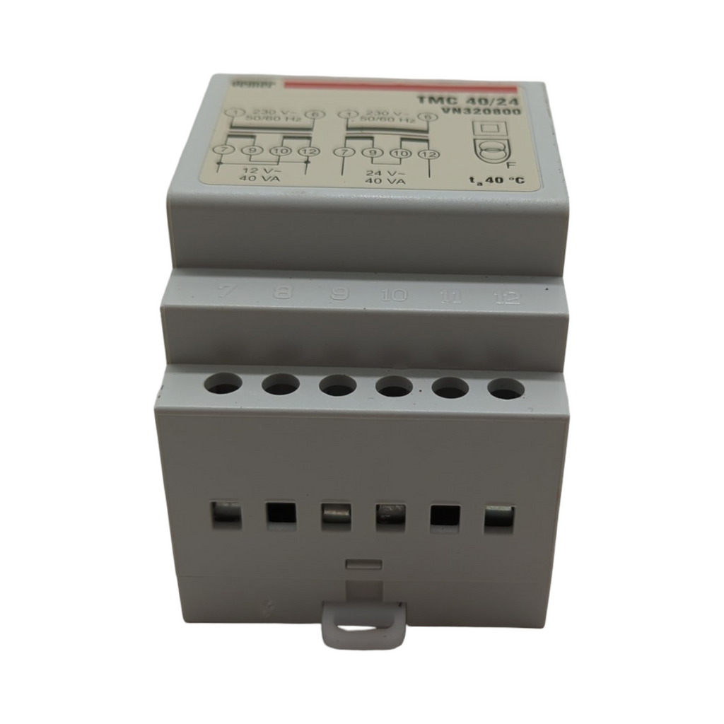 VEMER VN320800 Transformator für Hutschiene 230V Primär 12-24V Sekundär 40VA Weiß