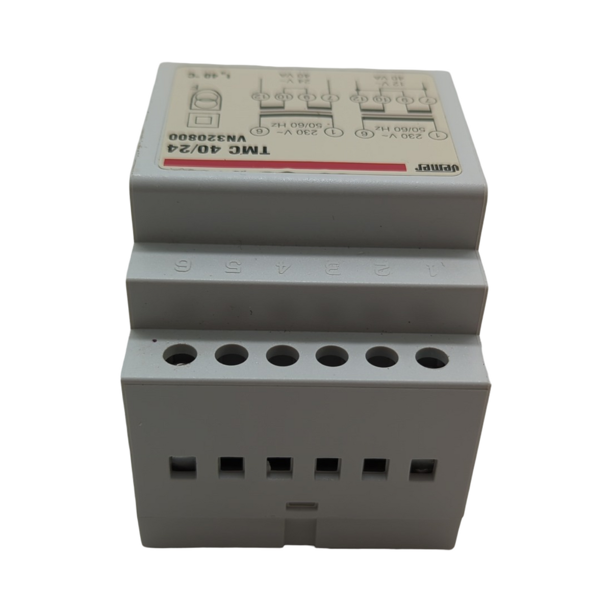 VEMER VN320800 Transformator für Hutschiene 230V Primär 12-24V Sekundär 40VA Weiß