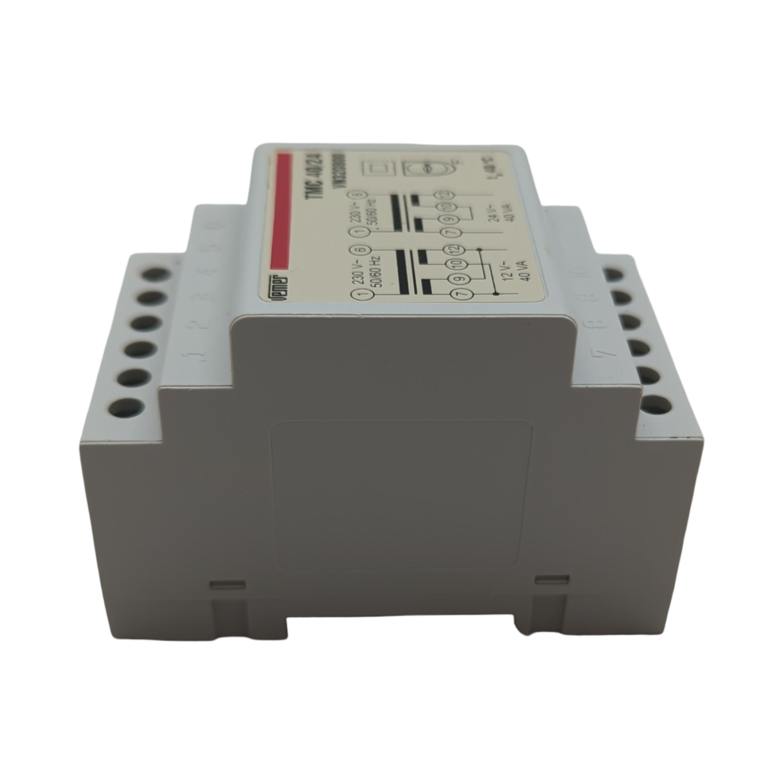 VEMER VN320800 Transformator für Hutschiene 230V Primär 12-24V Sekundär 40VA Weiß