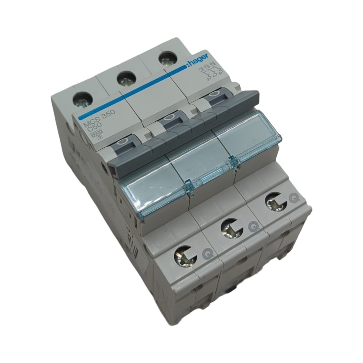 Hager MCS350 Leitungsschutzschalter 3-polig 6kA C-50A Quick Connect 1 Modul