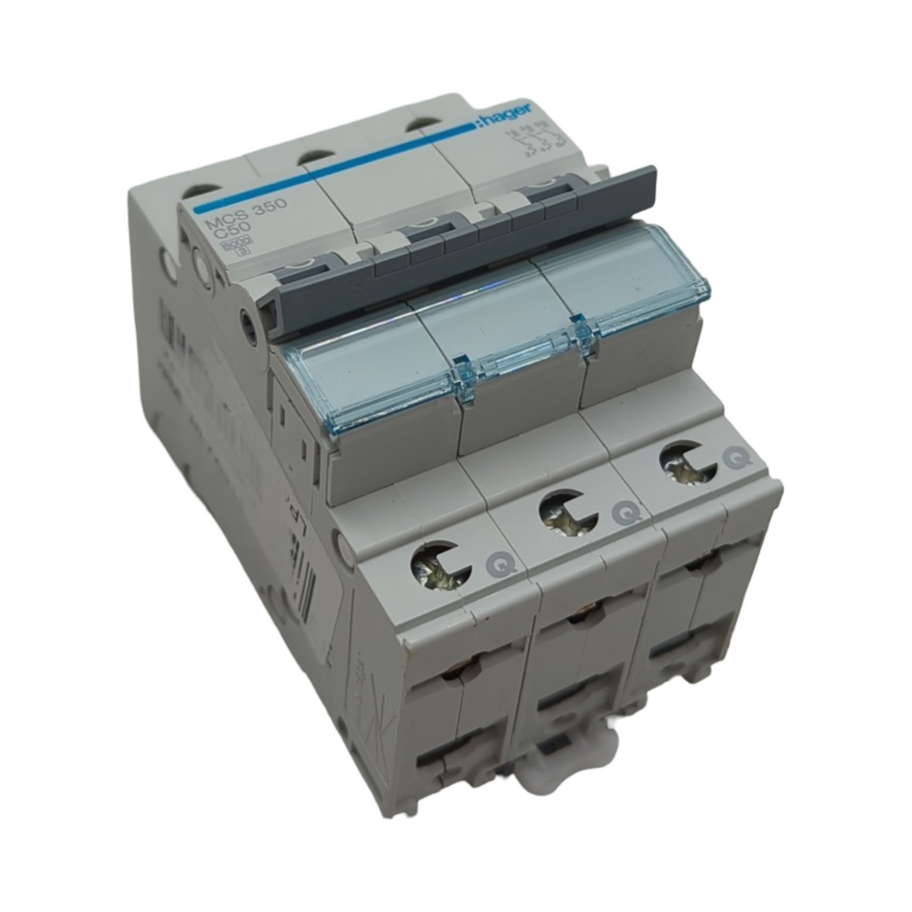 Hager MCS350 Leitungsschutzschalter 3-polig 6kA C-50A Quick Connect 1 Modul