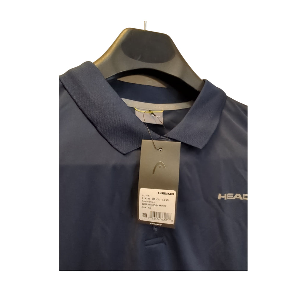 HEAD Damen Club Tech Polo-Shirt Dunkelblau XL
