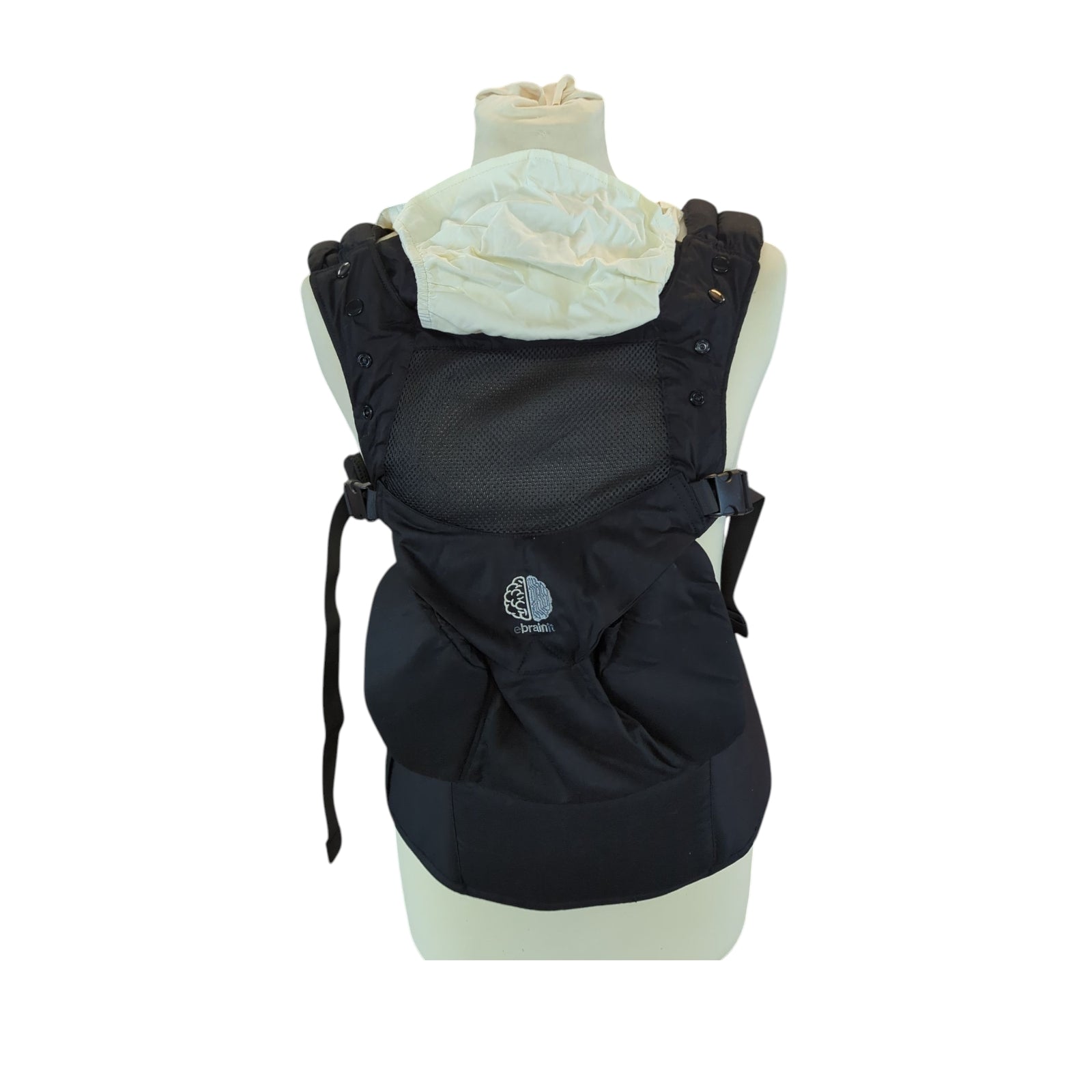 Ergonomische Babytrage für Neugeborene 3D Mesh 4 Positionen Schwarz