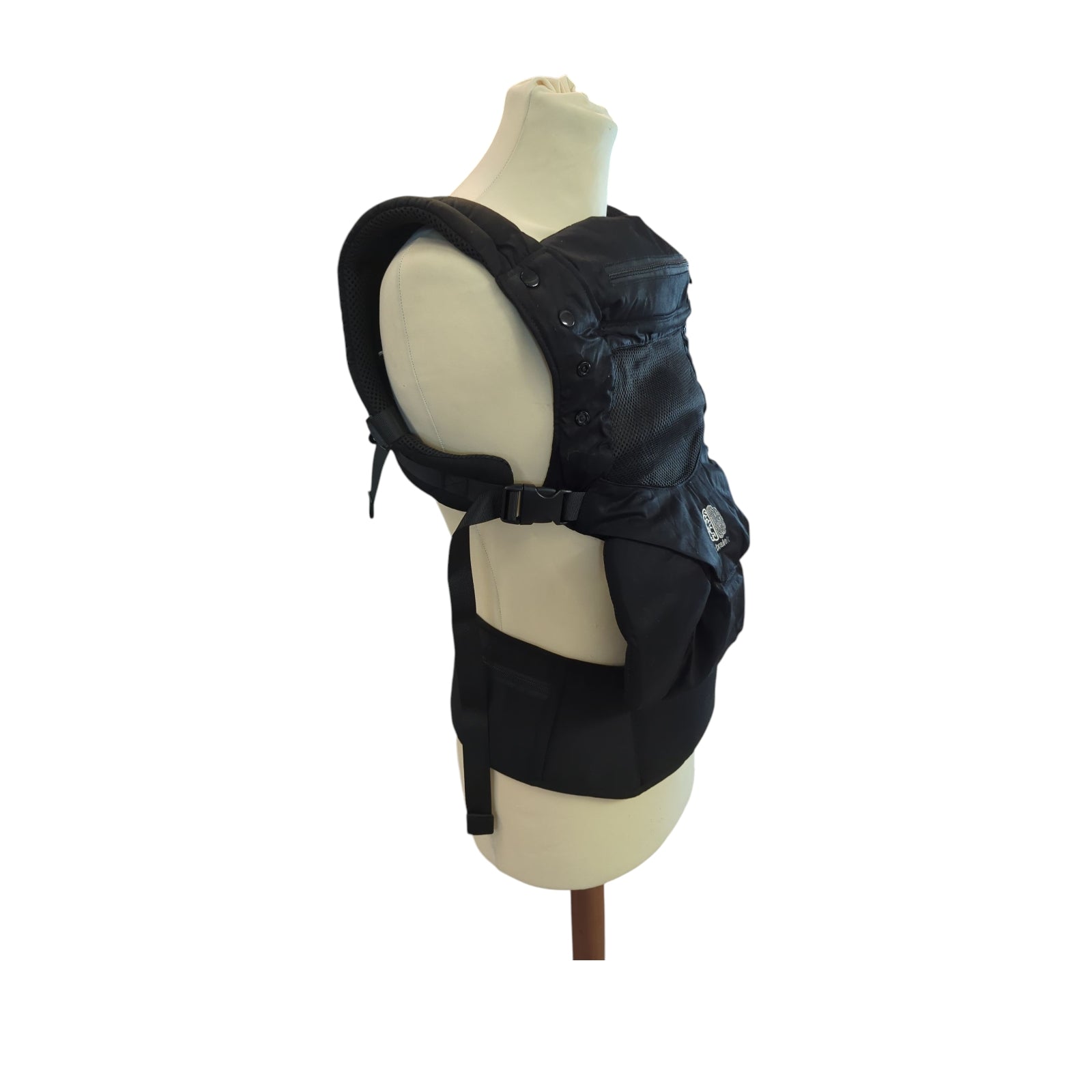 Ergonomische Babytrage für Neugeborene 3D Mesh 4 Positionen Schwarz